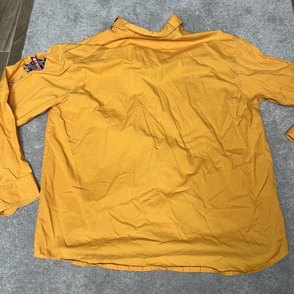 Wrangler PBR Professional Bull Riders Shirt Mens XL Yellow Western Snap - Picture 8 of 9